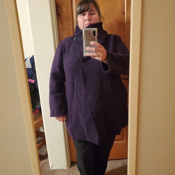 80% Lana wool cross body sweater jacket - Picture 6 of 6